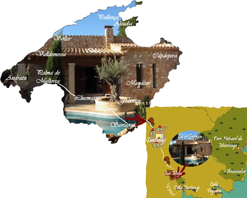 Weg Palma nach Santanyi im Südosten